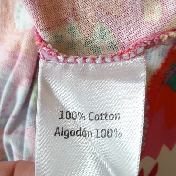 Hanna Andersson Shift Dress Girls 5/6 Retro Mod Floral Multicolor Y2K Summer - Picture 7 of 8